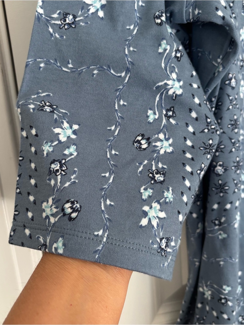 Style & Co. Women's Dusty Blue Floral Patchwork Tunic - Picture 7 of 9